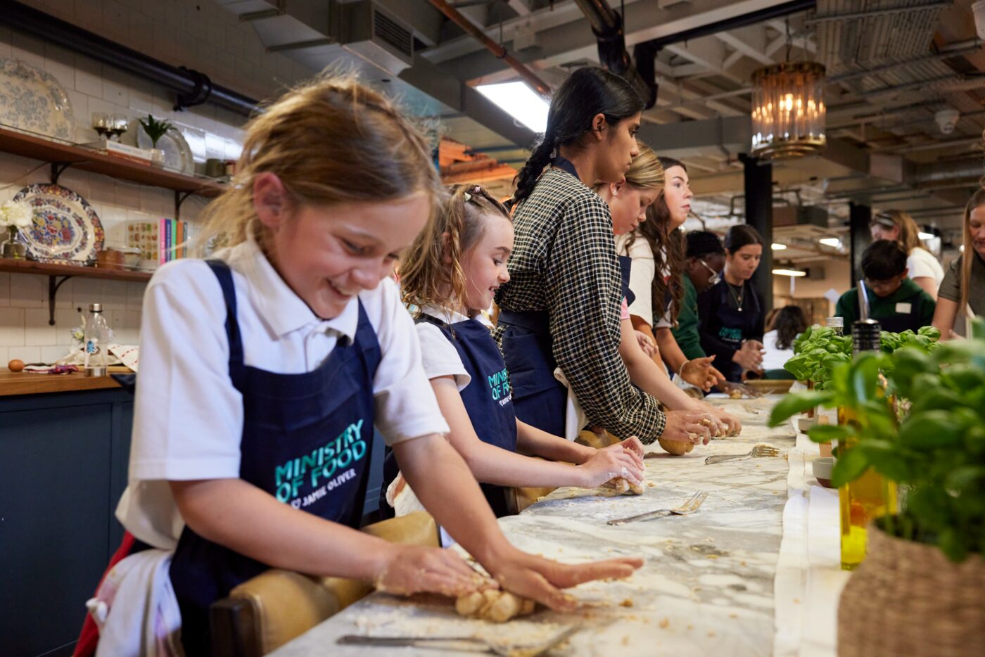 Children cooking